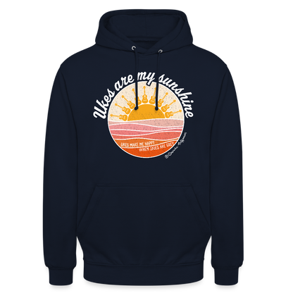 Ukulele Unisex Hoodie - "Ukes are my sunshine" - Navy
