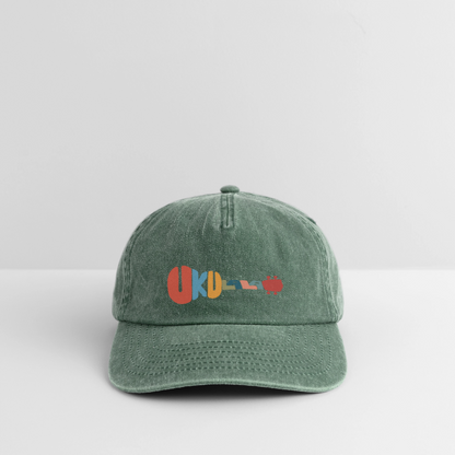 Vintage Cap - "Music Love" - Vintage Flaschengrün 