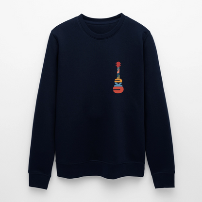 Ukulele-Sweatshirt - "Modern Flowers" - Navy