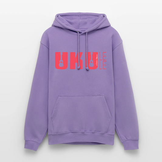 Ukulele Unisex Hoodie - "UKULELE" - Lavendel