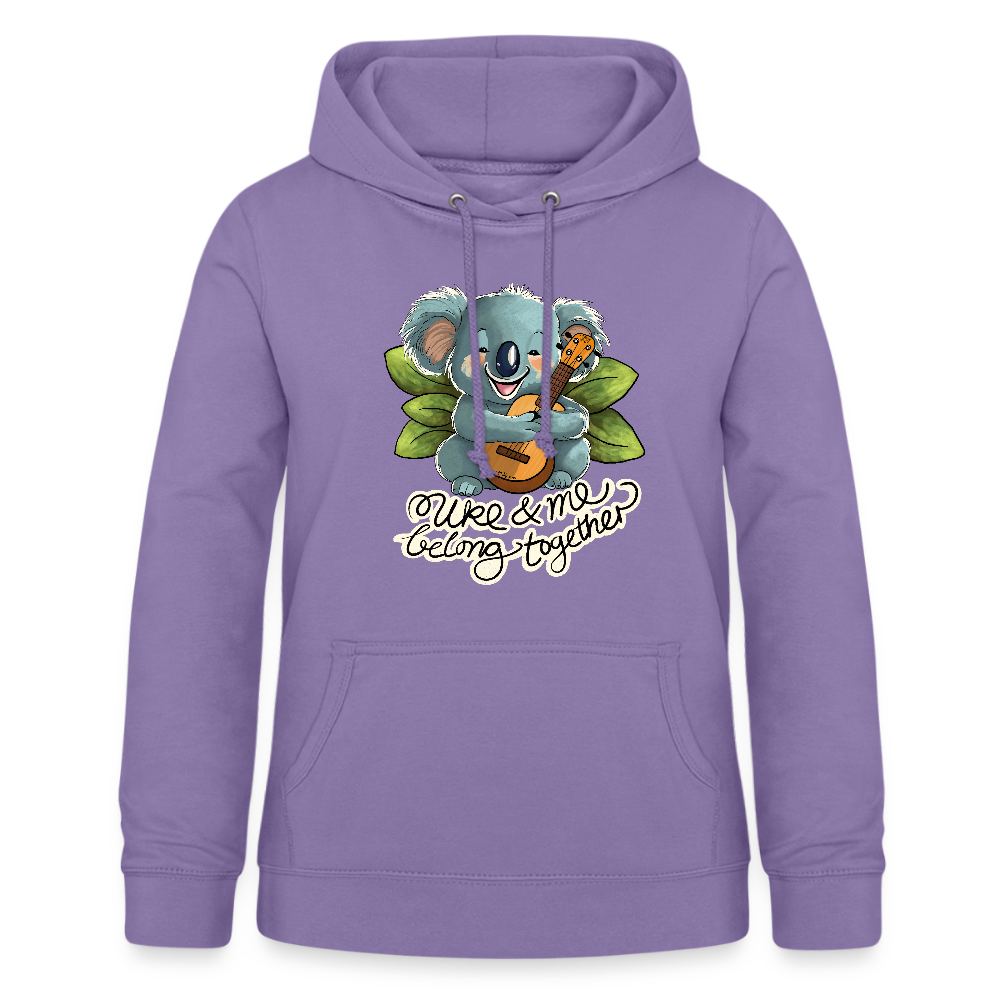 Frauen Hoodie - "Uke and me belong together" - Lavendel