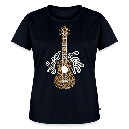 Damen Premium T-Shirt - "Leo-lele" - Navy