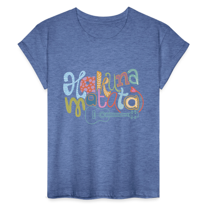 Ukulele Damen T-Shirt - "Hakuna Matata" - Denim meliert