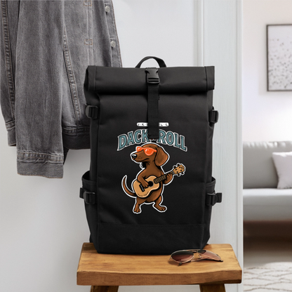 Ukulele Rolltop Rucksack „Dack’n’Roll“ - Schwarz