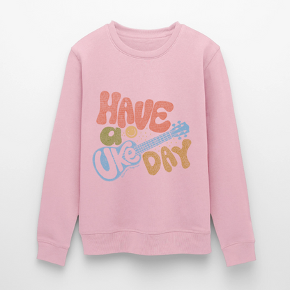 Ukulele-Sweatshirt - "Have a Uke day" - Hellrosa