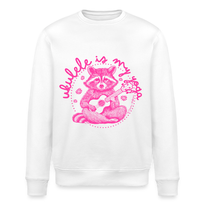 Ukulele-Sweatshirt - "Ukulele is my yoga" - Weiß