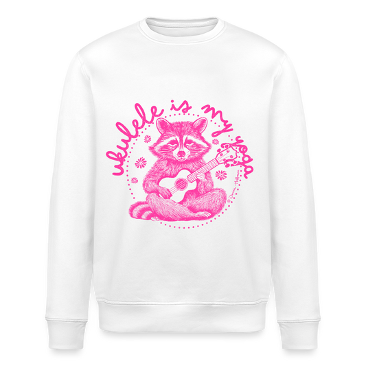 Ukulele-Sweatshirt - "Ukulele is my yoga" - Weiß