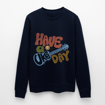 Ukulele-Sweatshirt - "Have a Uke day" - Navy