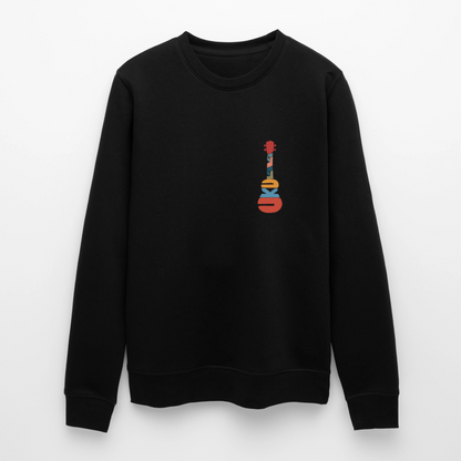 Ukulele-Sweatshirt - "Modern Flowers" - Schwarz