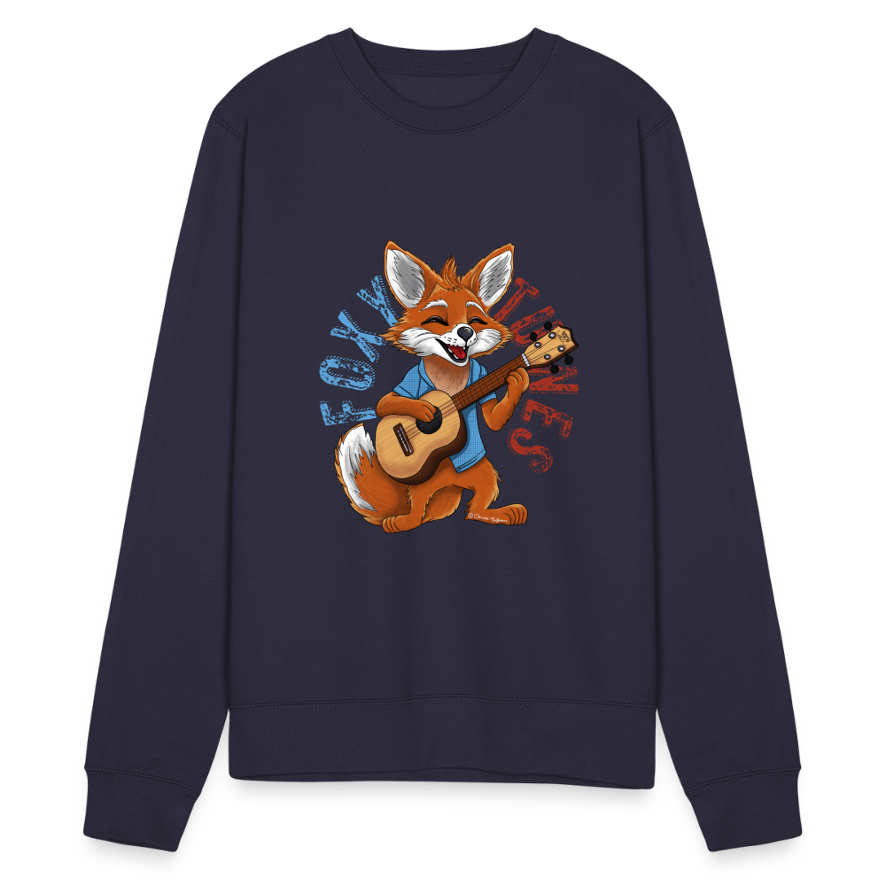 Ukulele Sweatshirt Unisex - "Foxy Tunes" - Navy