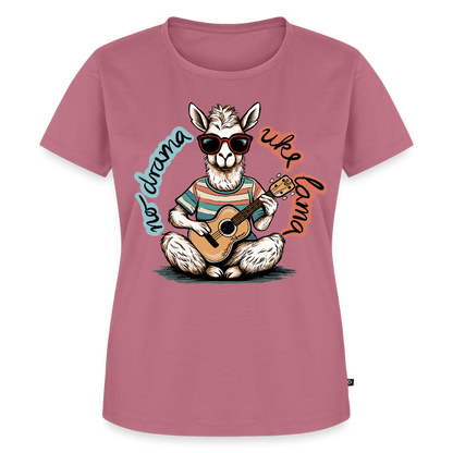 Damen Premium T-Shirt - "No drama - Uke Lama" - Mauve