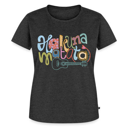 Damen Premium T-Shirt - "Hakuna Matata" - Anthrazit meliert
