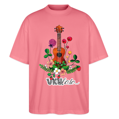 Ukulele Damen T-Shirt - "UKUlala" - CURVY VIBES - Pink 