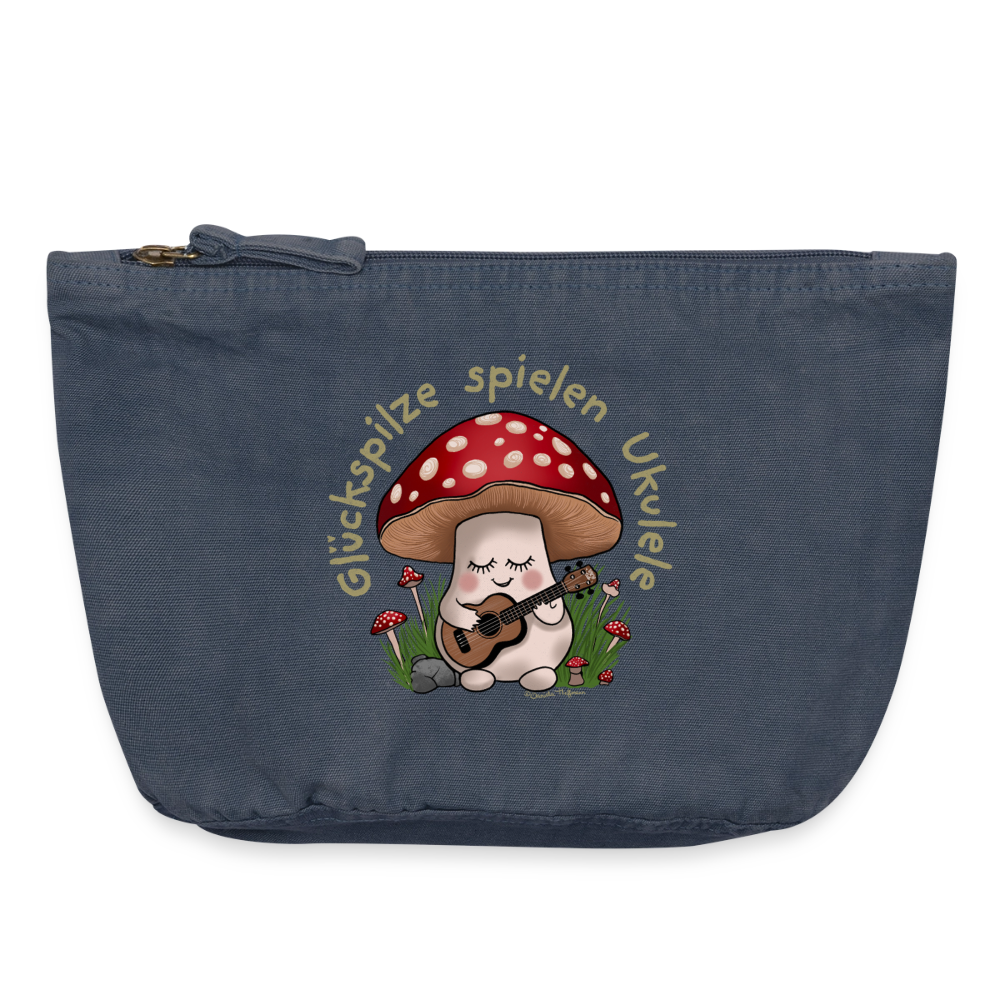 VINTAGE Täschchen „Glückspilze spielen Ukulele" - Vintage Denim