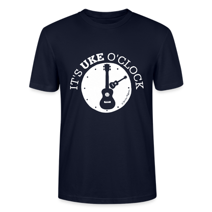 Unisex Ukulele-T-Shirt - "It's UKE o'clock" - Navy