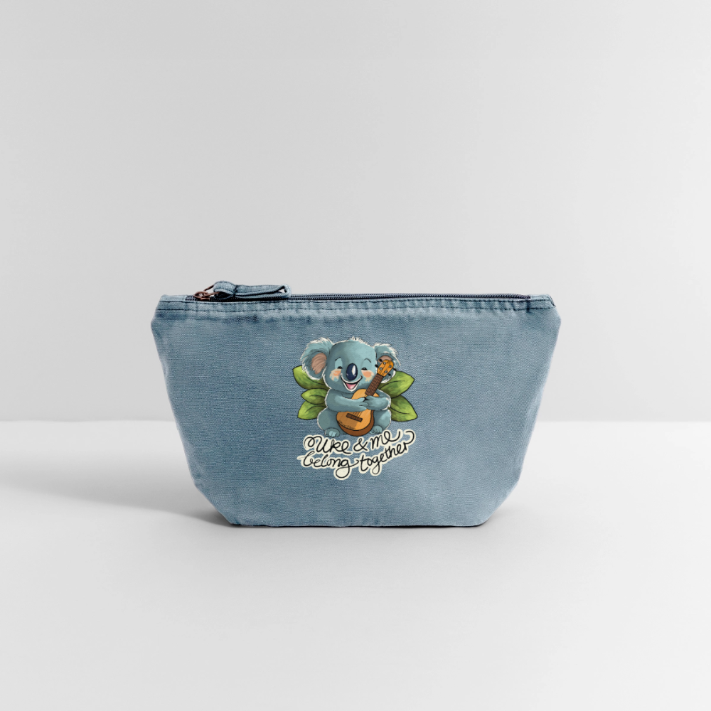 VINTAGE Täschchen "Uke & me belong together" - vintage light blue