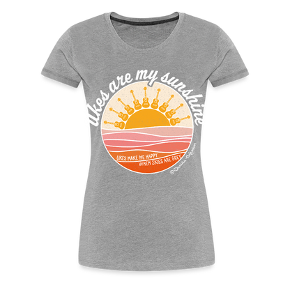 Damen Premium T-Shirt - "Ukes are my sunshine" - Grau meliert