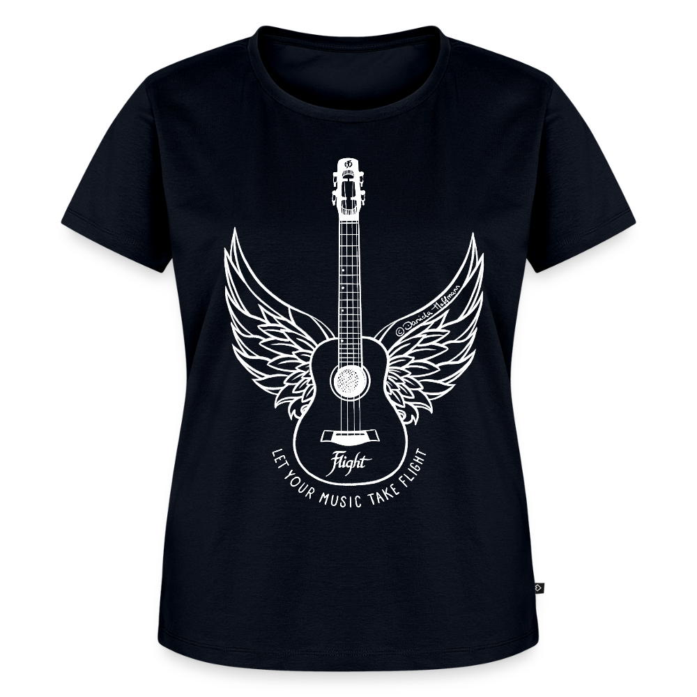 Damen Premium T-Shirt - "Let your music take flight" - Navy