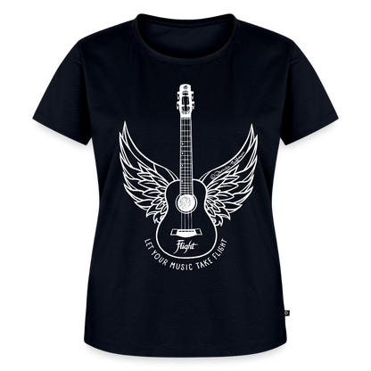 Damen Premium T-Shirt - "Let your music take flight" - Navy