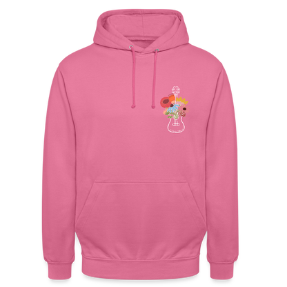 Ukulele Unisex Hoodie - "Flower Power" - Pink