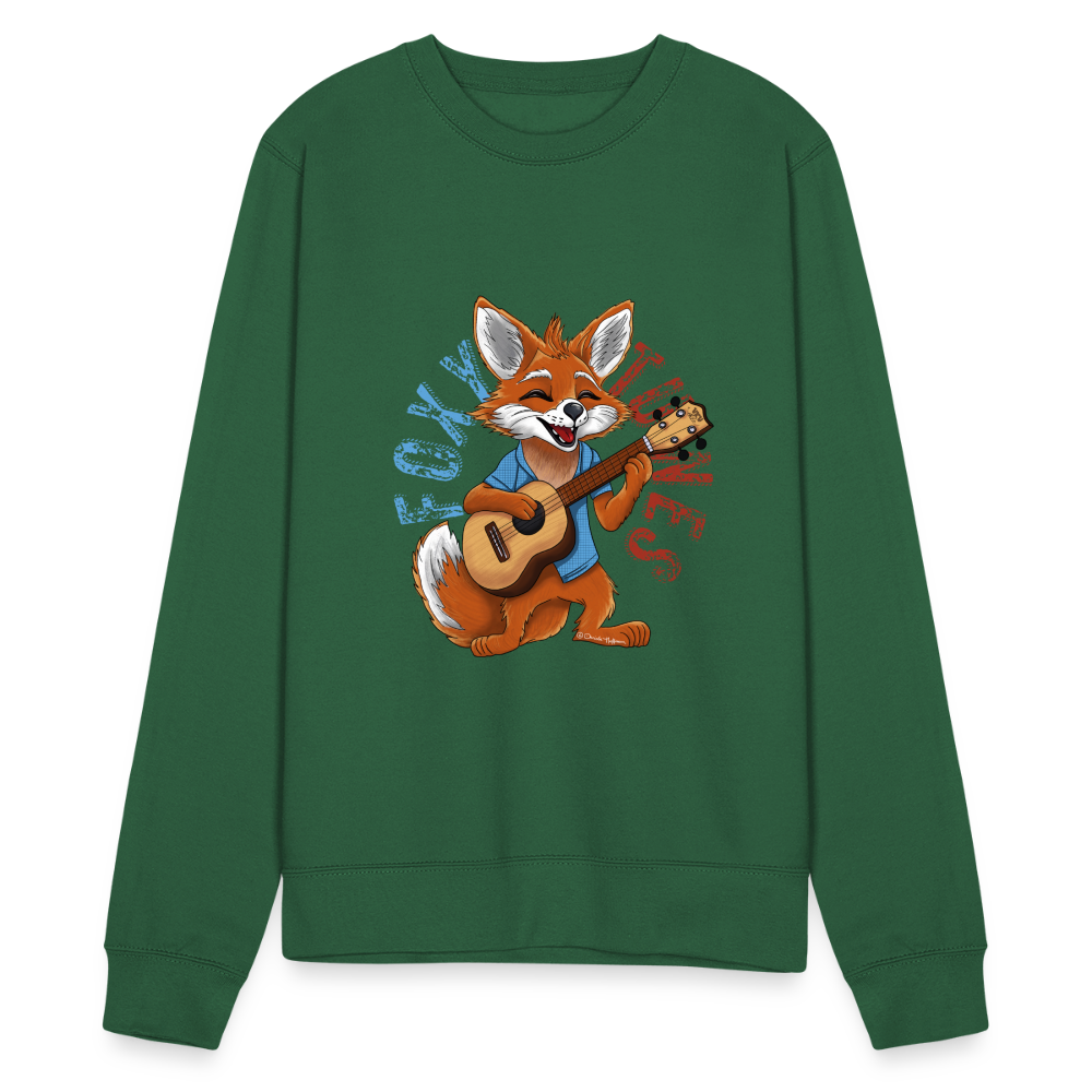 Ukulele Sweatshirt Unisex - "Foxy Tunes" - Grün