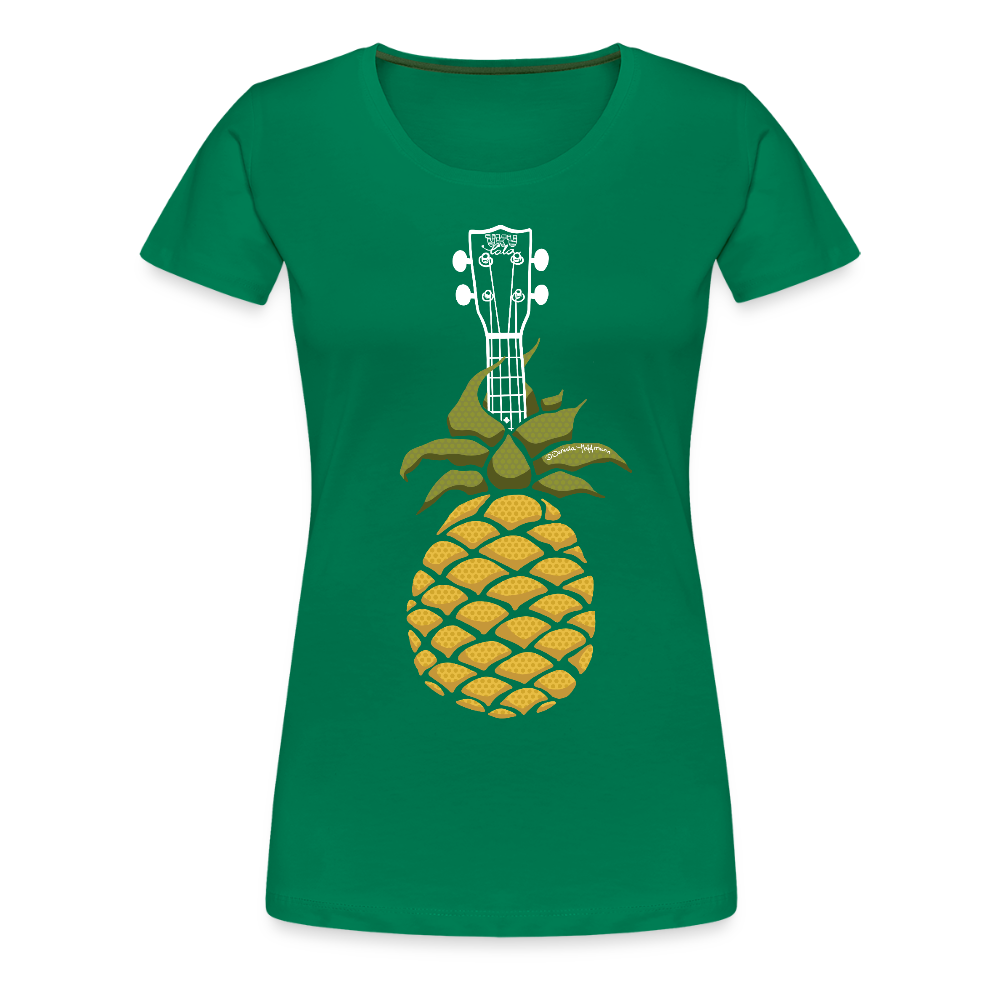 Damen Premium T-Shirt - "Pineapple Jam" - Kelly Green