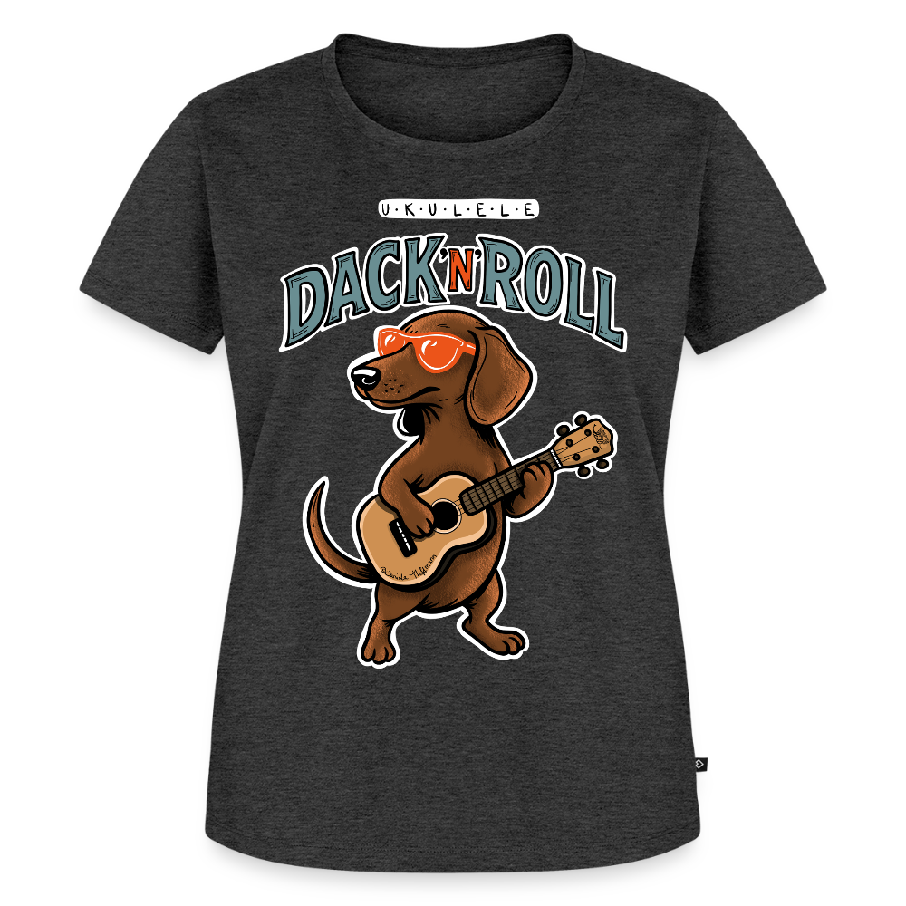 Damen Premium T-Shirt - „Dack’n’Roll“" - Anthrazit meliert