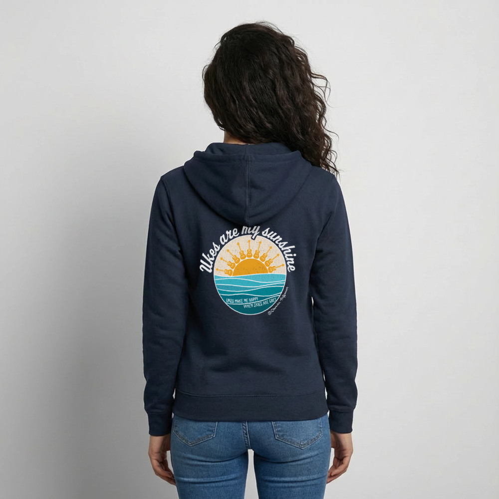 Unisex Kapuzenjacke "Ukes are my sunshine" - blue edition - Navy