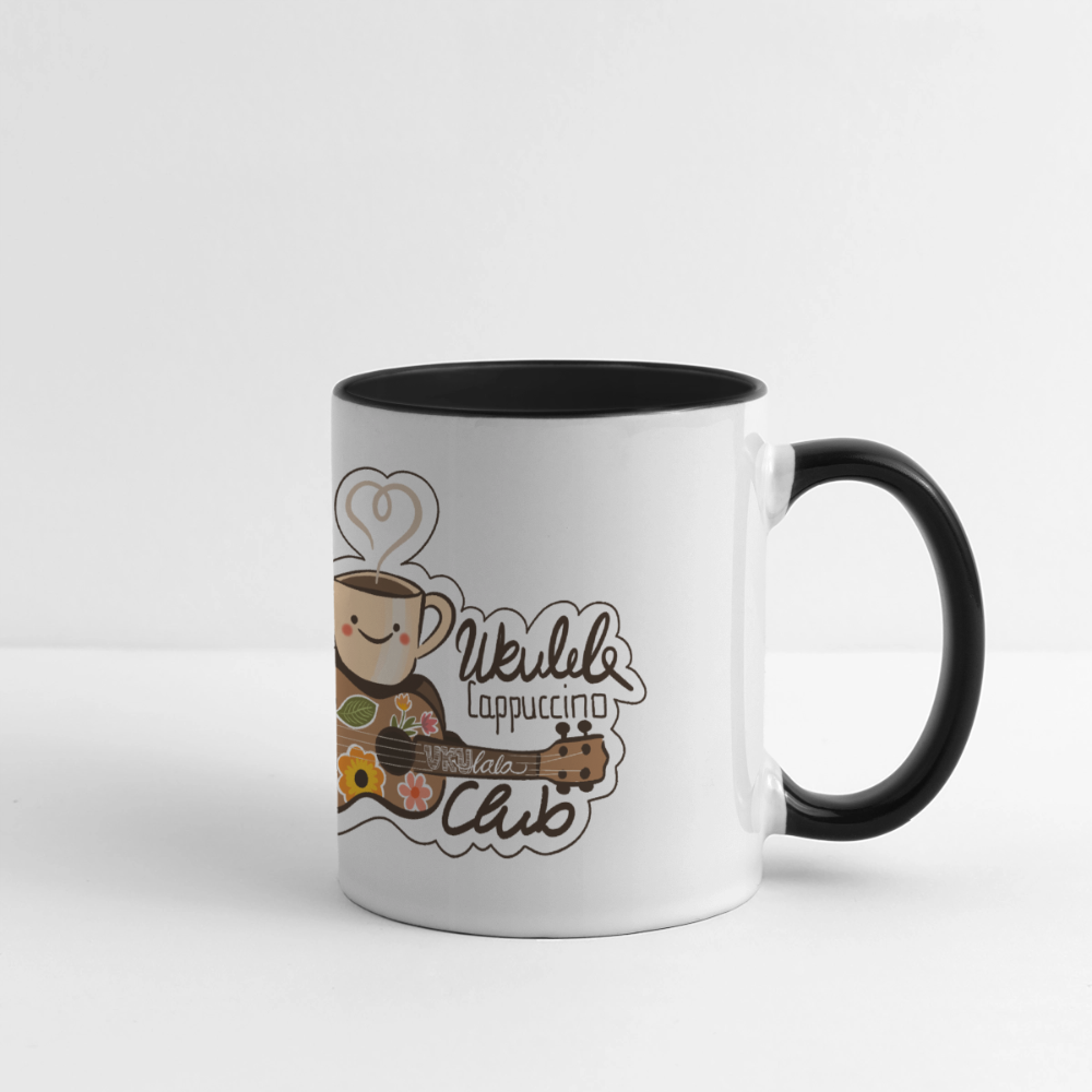 Tasse "Ukulele Cappuccino Club" - Weiß/Schwarz