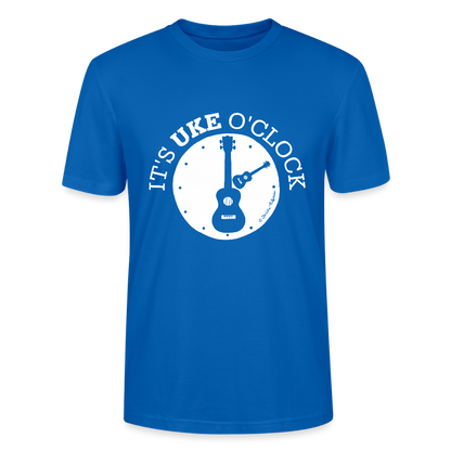 Unisex Ukulele-T-Shirt - "It's UKE o'clock" - Pfauenblau