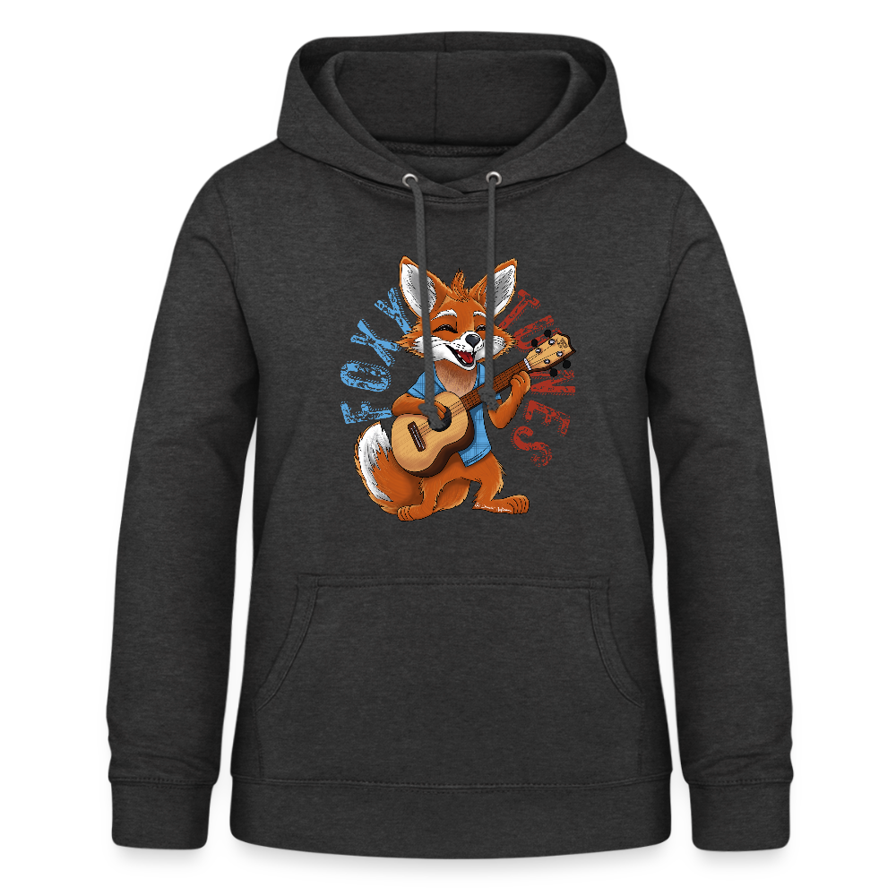 Frauen Hoodie - "Foxy Tunes" - Anthrazit