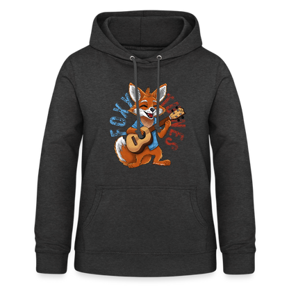 Frauen Hoodie - "Foxy Tunes" - Anthrazit