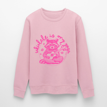 Ukulele-Sweatshirt - "Ukulele is my yoga" - Hellrosa