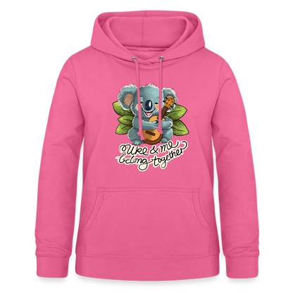 Frauen Hoodie - "Uke and me belong together" - Pink