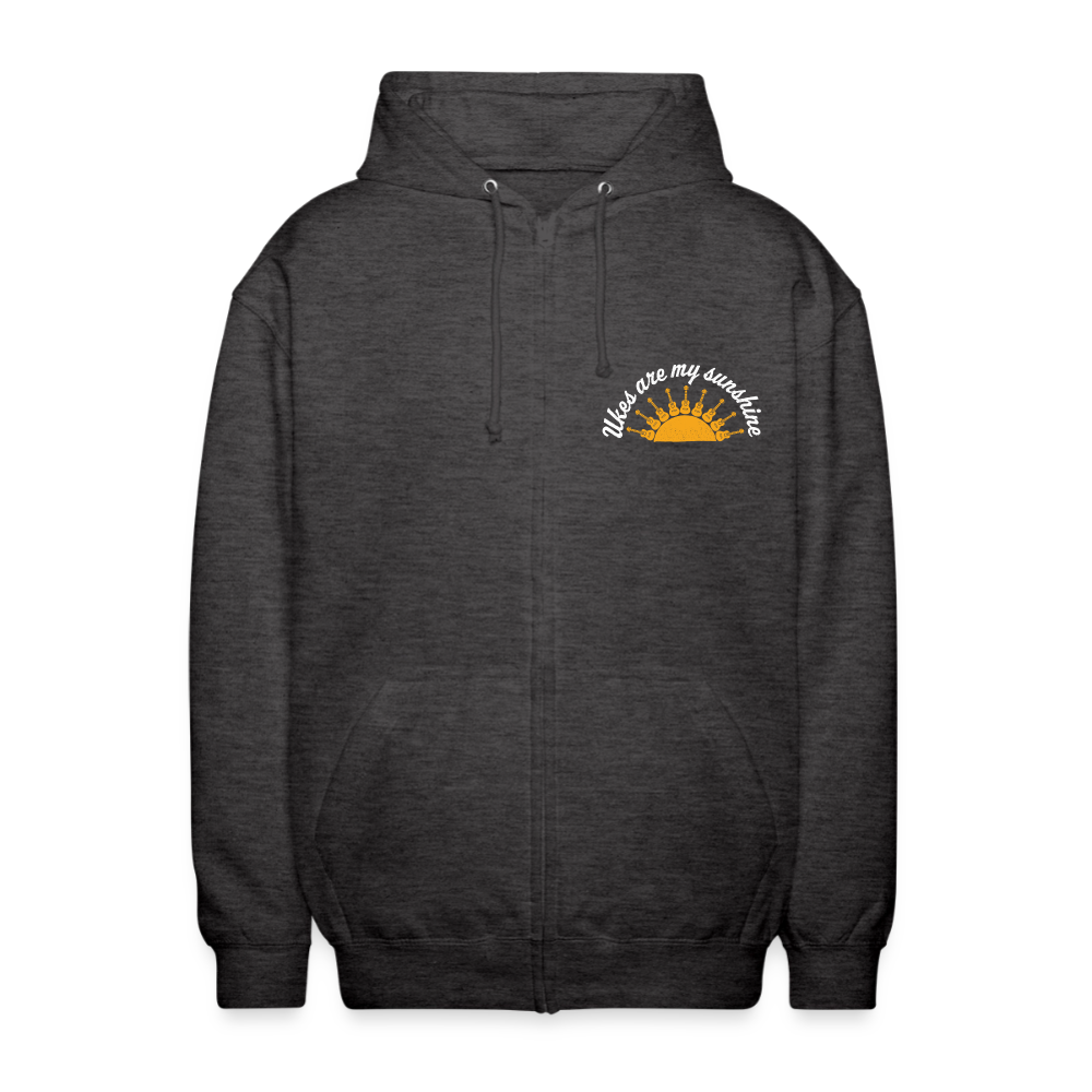 Unisex Kapuzenjacke "Ukes are my sunshine" - blue edition - Anthrazit