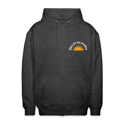 Unisex Kapuzenjacke "Ukes are my sunshine" - blue edition - Anthrazit