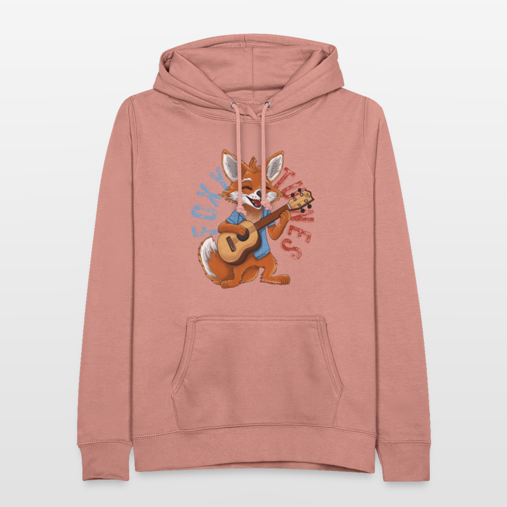 Frauen Hoodie - "Foxy Tunes" - Altrosa