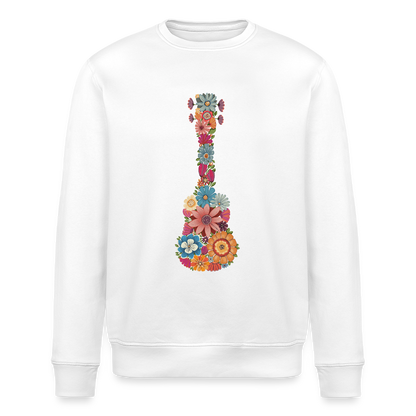 Ukulele-Sweatshirt - "Blüten-Ukulele" - Weiß