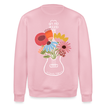 Ukulele-Sweatshirt - "Flower Power" - Hellrosa