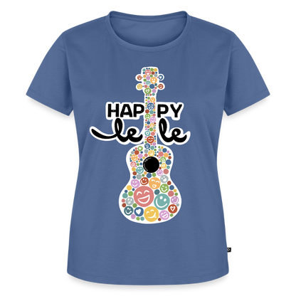 Damen Premium T-Shirt - "HAPPY-lele" - Taubenblau