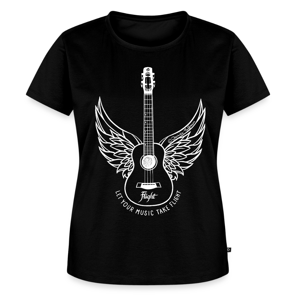 Damen Premium T-Shirt - "Let your music take flight" - Schwarz