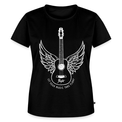 Damen Premium T-Shirt - "Let your music take flight" - Schwarz