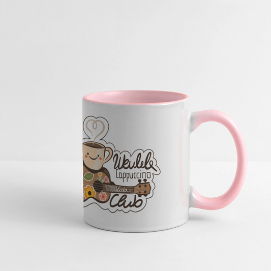 Tasse "Ukulele Cappuccino Club" - Weiß/Pink