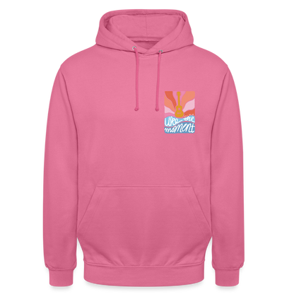 Ukulele Unisex Hoodie - "Uke the moment" - Pink