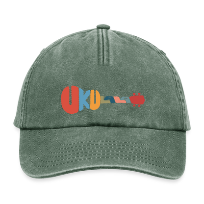 Vintage Cap - "Music Love" - Vintage Flaschengrün 