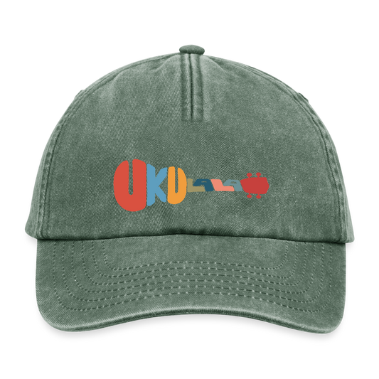 Vintage Cap - "Music Love" - Vintage Flaschengrün 