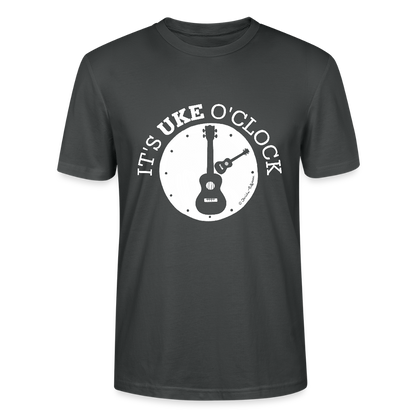 Unisex Ukulele-T-Shirt - "It's UKE o'clock" - Anthrazit