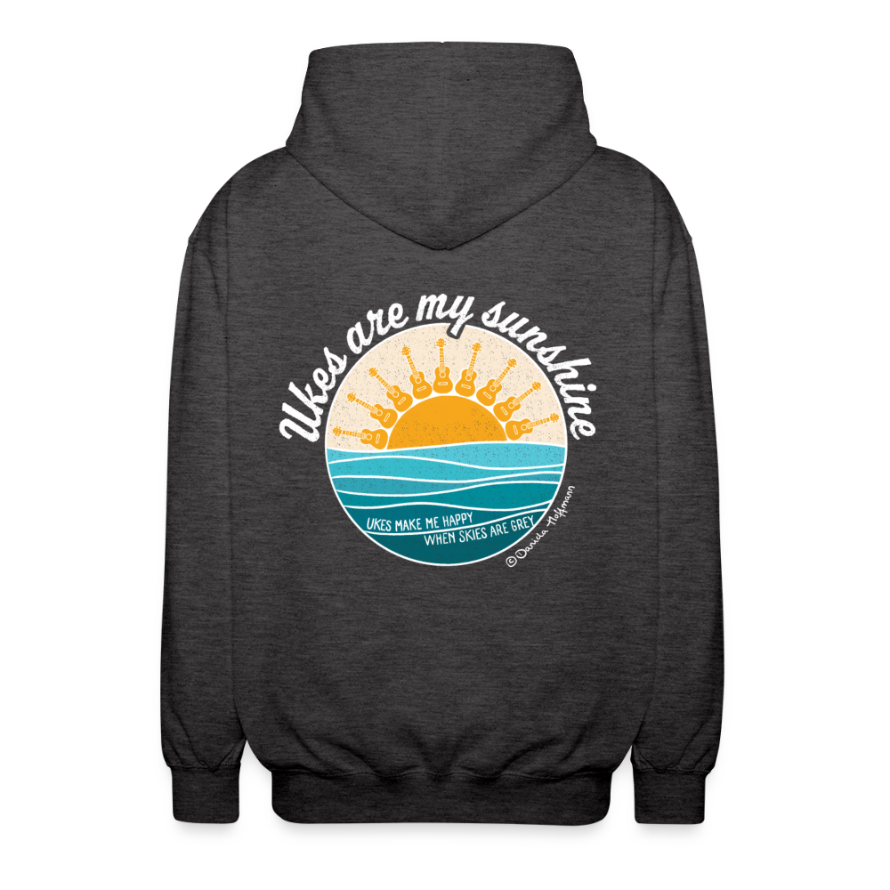 Unisex Kapuzenjacke "Ukes are my sunshine" - blue edition - Anthrazit