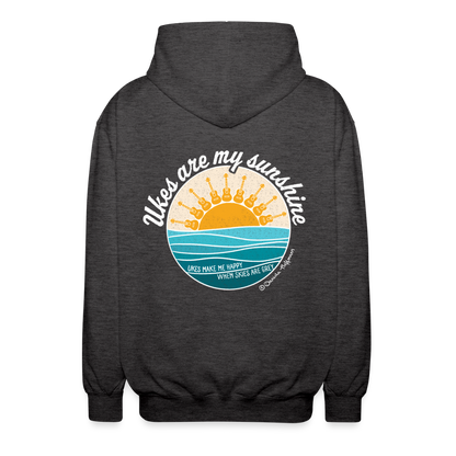 Unisex Kapuzenjacke "Ukes are my sunshine" - blue edition - Anthrazit