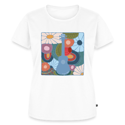 Damen Premium T-Shirt - "Modern Flowers" - Weiß